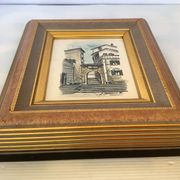 Watercolour painting signed village view