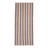 Tapis coureur kilim vintage turc rayé marron bleu 145x324