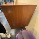 Scandinavian sideboard with 2 doors and 3 drawers in teak.