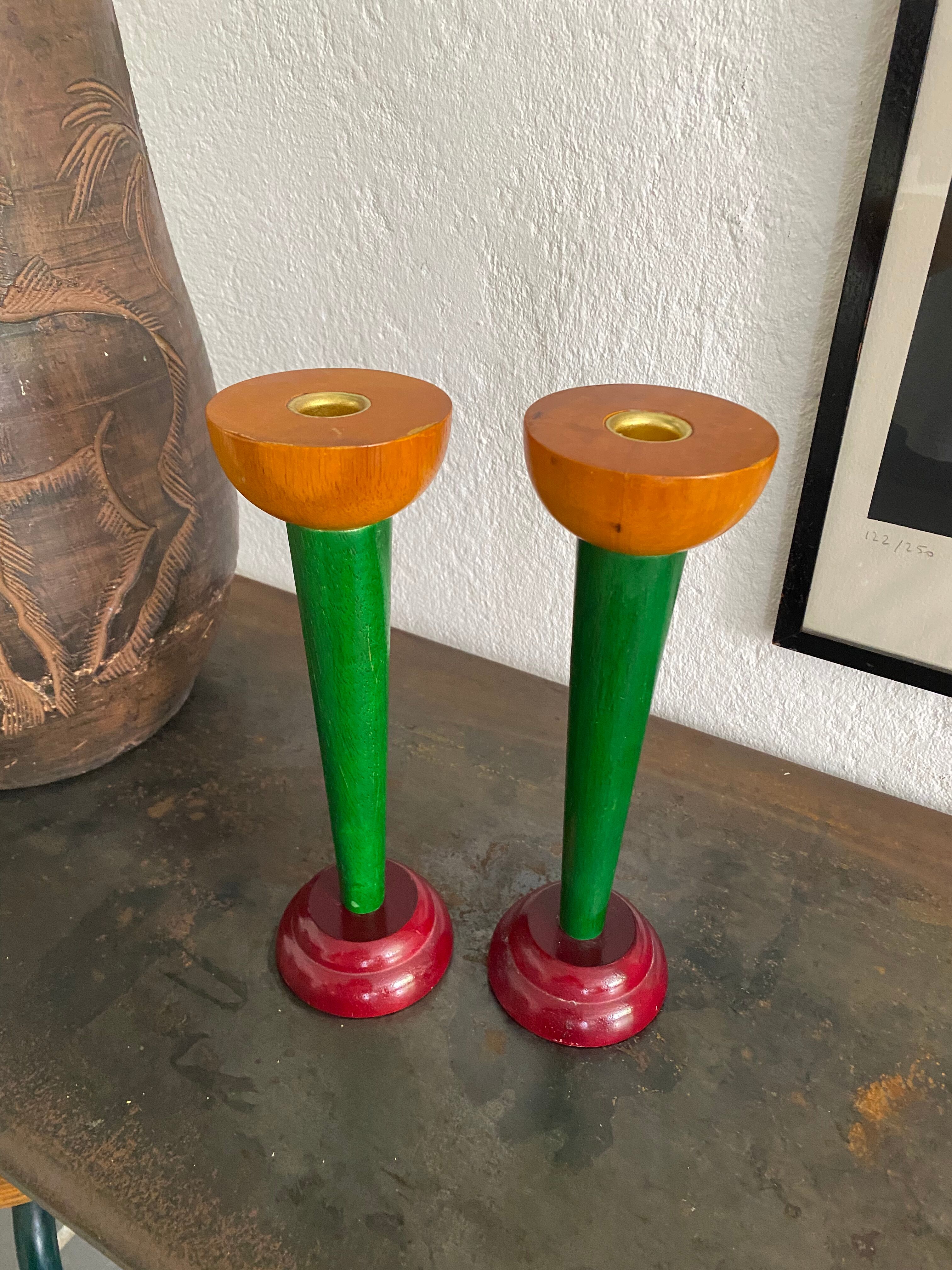 Pair of vintage Ikea candle holders