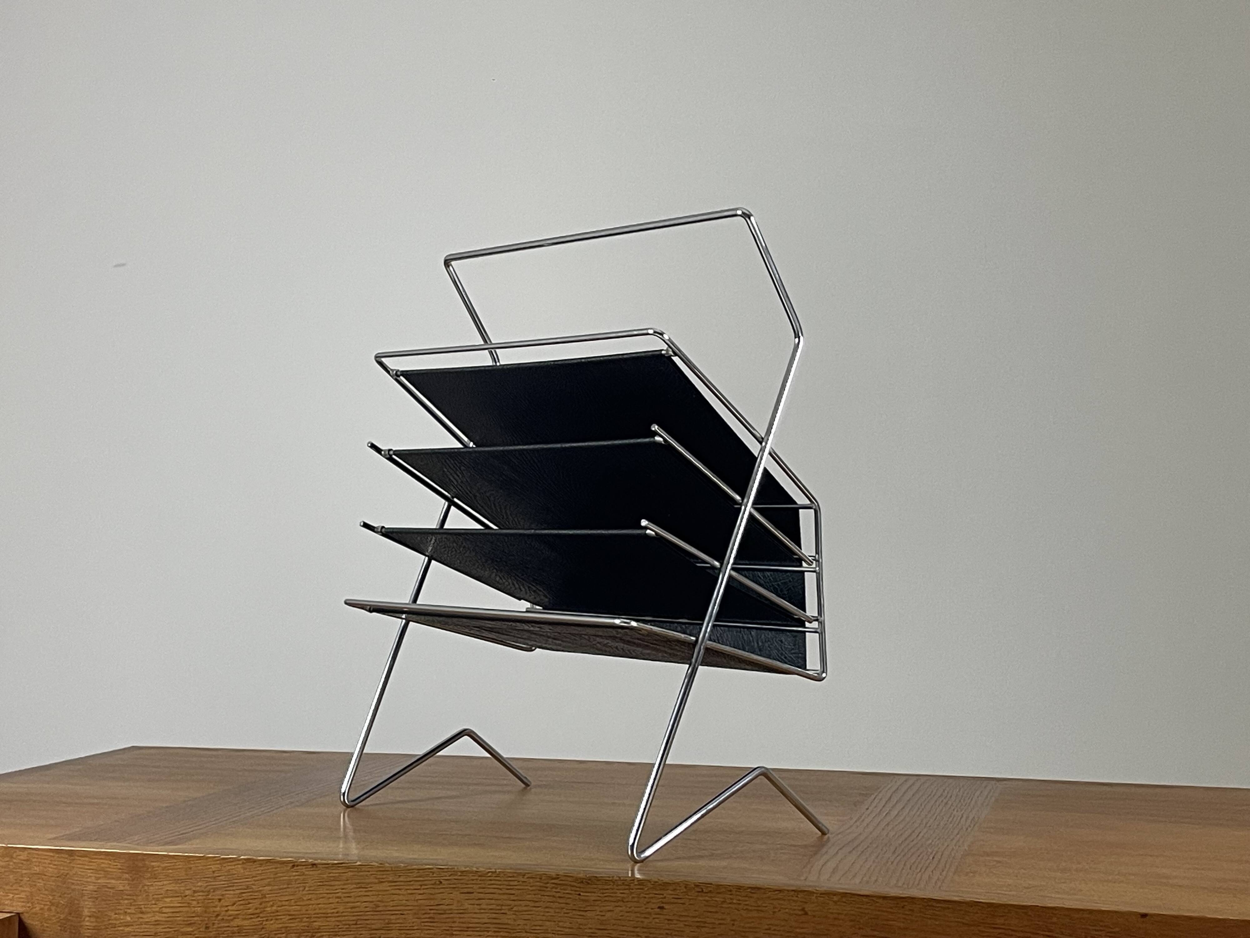 Vintage magazine rack by voss, germany, 1960s