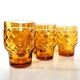 6 Vintage advertising glass signed on the reverse PERNOD SA in amber color