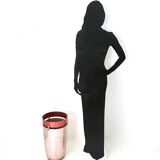 Old Rose Aluminum Umbrella Stand by Ettore Sottsass Produced by Rinnovel