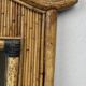 Midcentury palm regency bamboo rattan pencil reed mirror