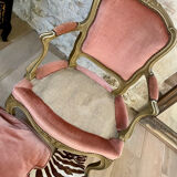 Paire de fauteuils cabriolet Louis XV