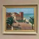 Original Swedish Oil on Canvas – “Motif from Italy” by K. Berthel – Signed – Dated 1949 – Vintage & Framed – 73 × 61 cm (28.7" × 24")