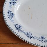 Oval serving dish in iron earth