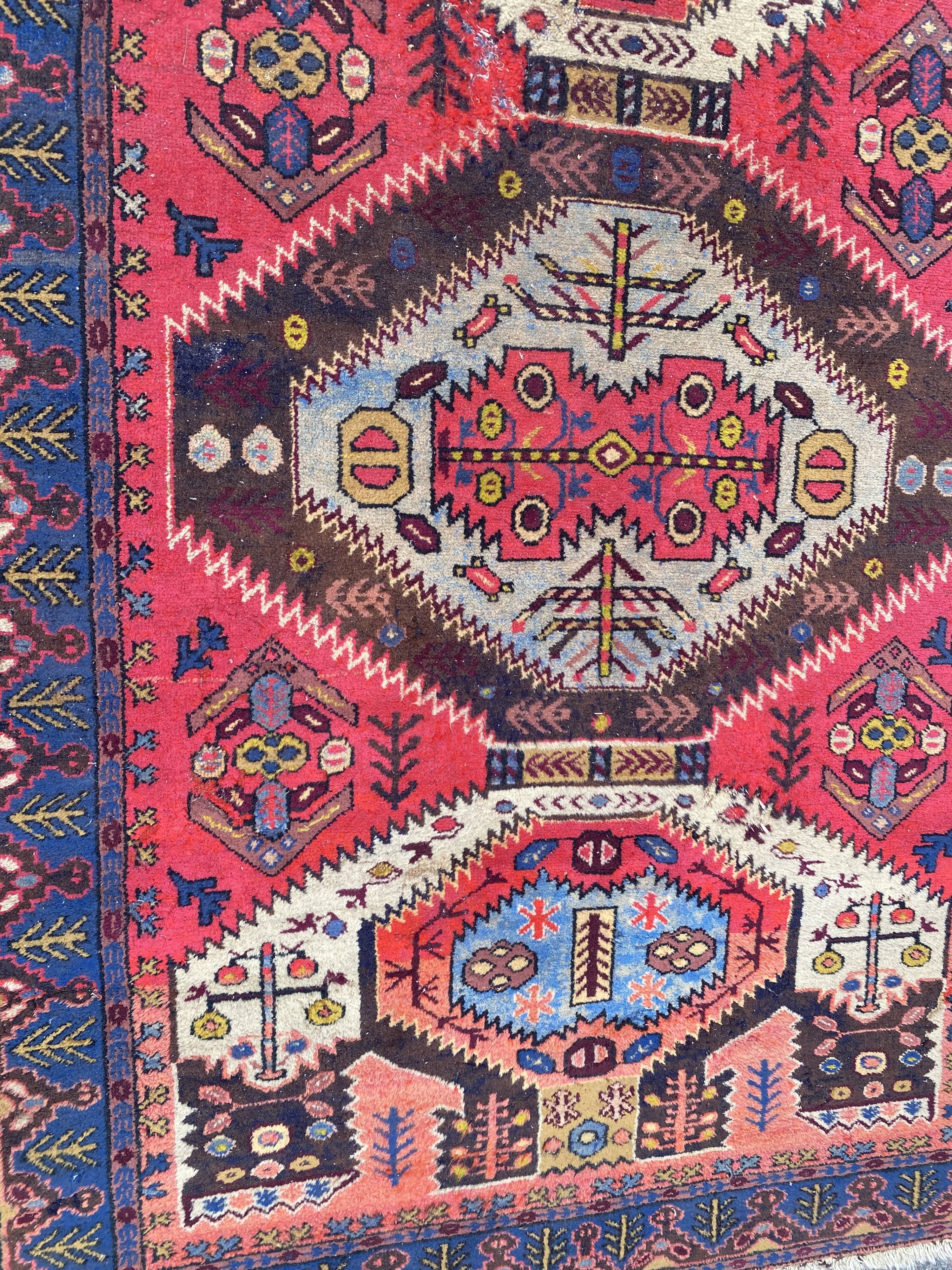 Handmade Vintage Caucasian carpet 116x185 cm