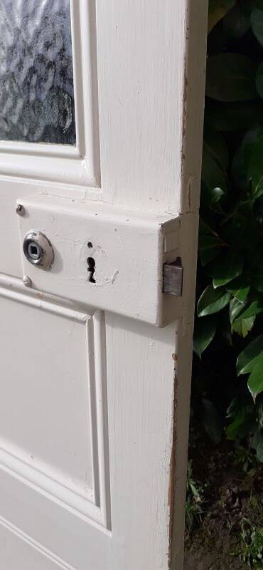 Communication door 1 translucent glass H233.5xL84.5cm old 20th century