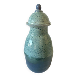 Unusual Vase/Pot/Urn, Glazed Terracotta Ceramic, Red, Signed "DP"