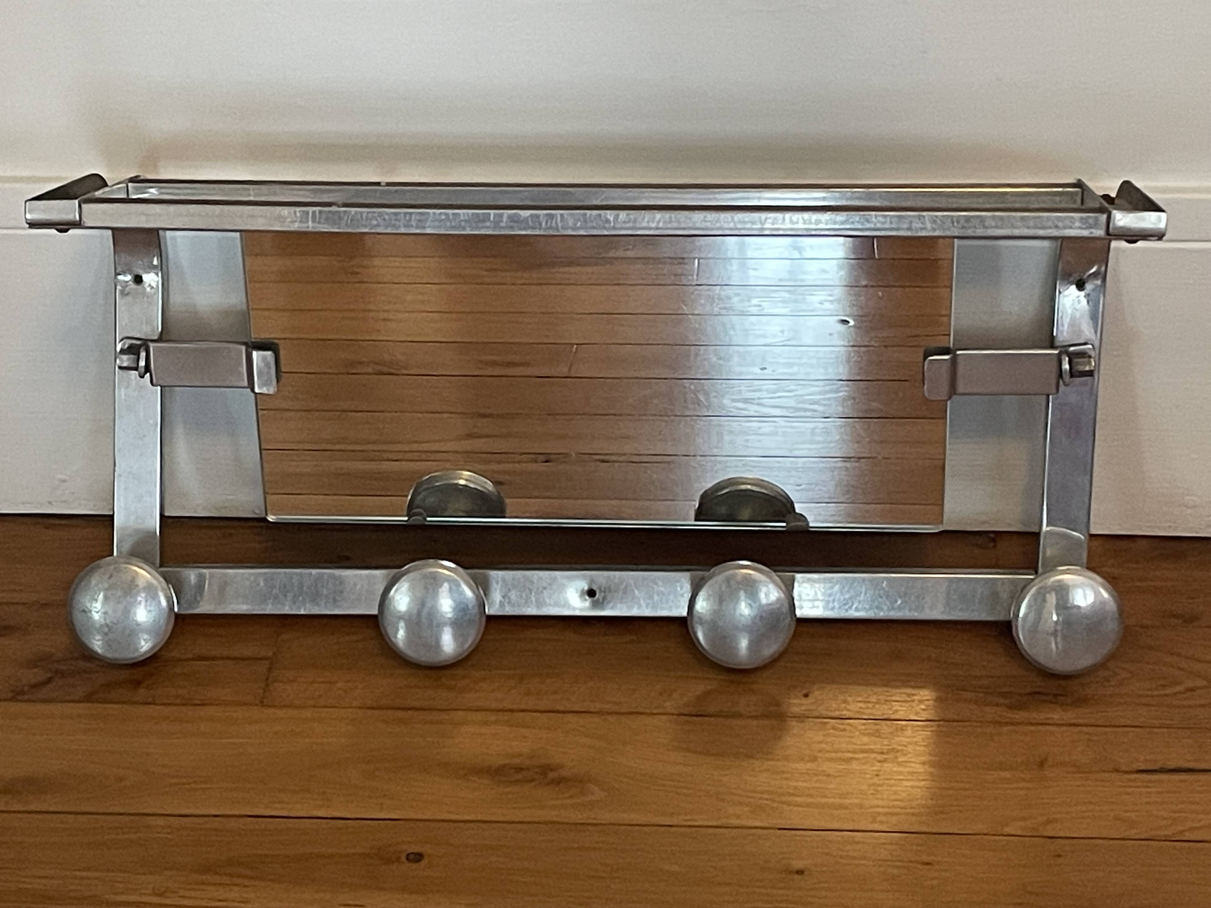 Wall mounted coat rack