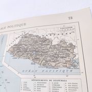 Carte Amérique Centrale vintage de 1950