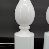 Pair of white lamps by Philippe Capelle, France, Circa 1970