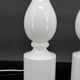 Pair of white lamps by Philippe Capelle, France, Circa 1970
