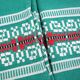 7 green cotton napkins - Basque Country France - vintage 60s