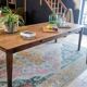 XXL solid oak farmhouse table 260x100 patinated two drawers