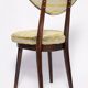 Heart-shaped mid-century chair in green velvet New Waves, Europe, 1960s