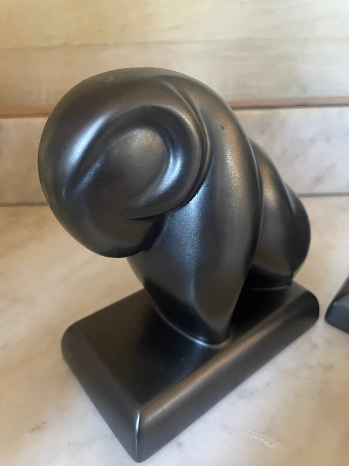 Pair of CAB Art Deco Ceramic Ram Bookends