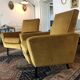 Paire fauteuils velours vintage