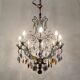 Large Crystal Multicolored Chandelier 1950’s