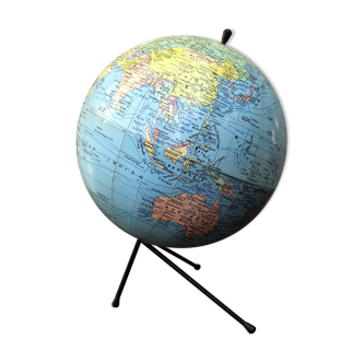 Globe terrestre tripode Michard