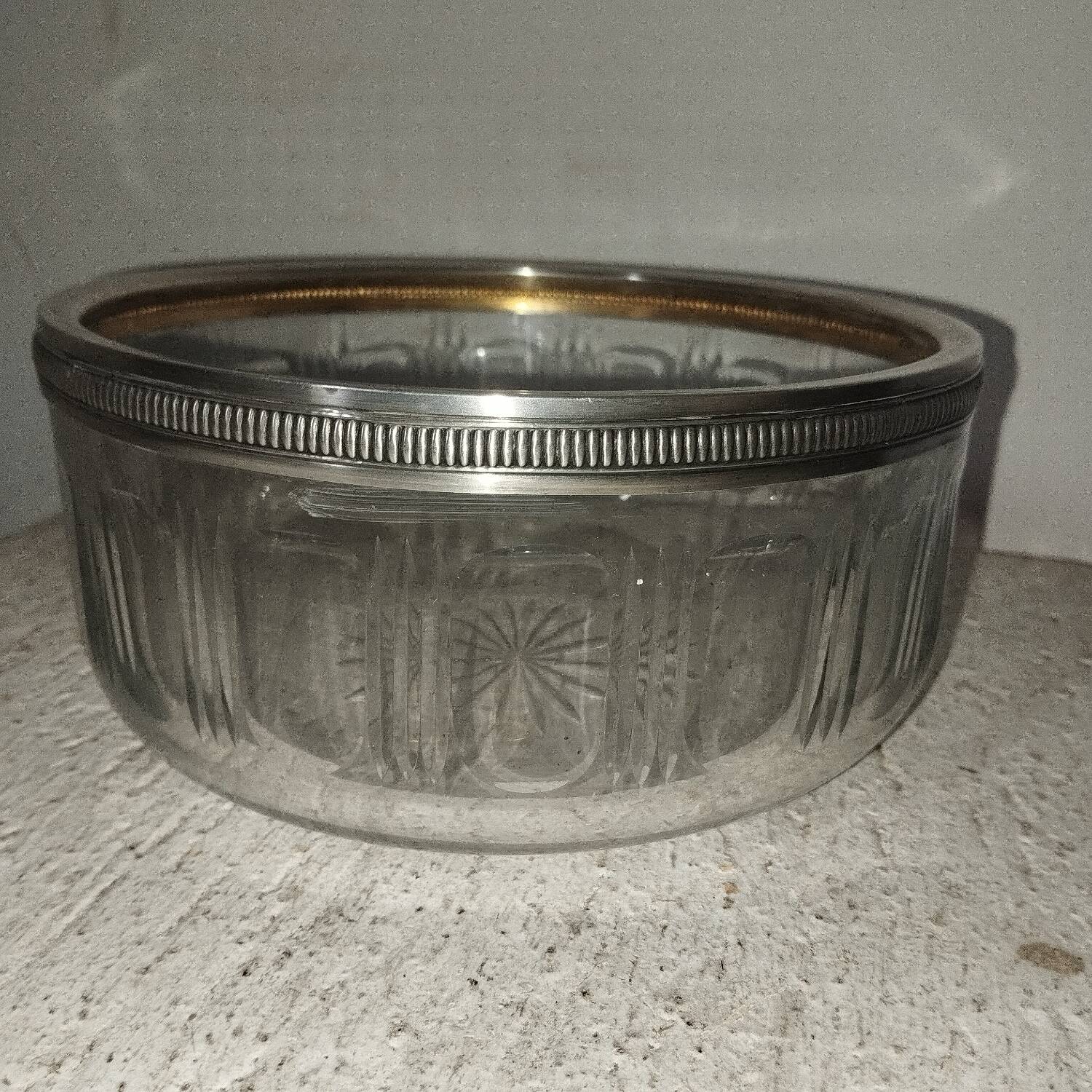 Solid silver crystal cup