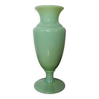 Green opaline vase