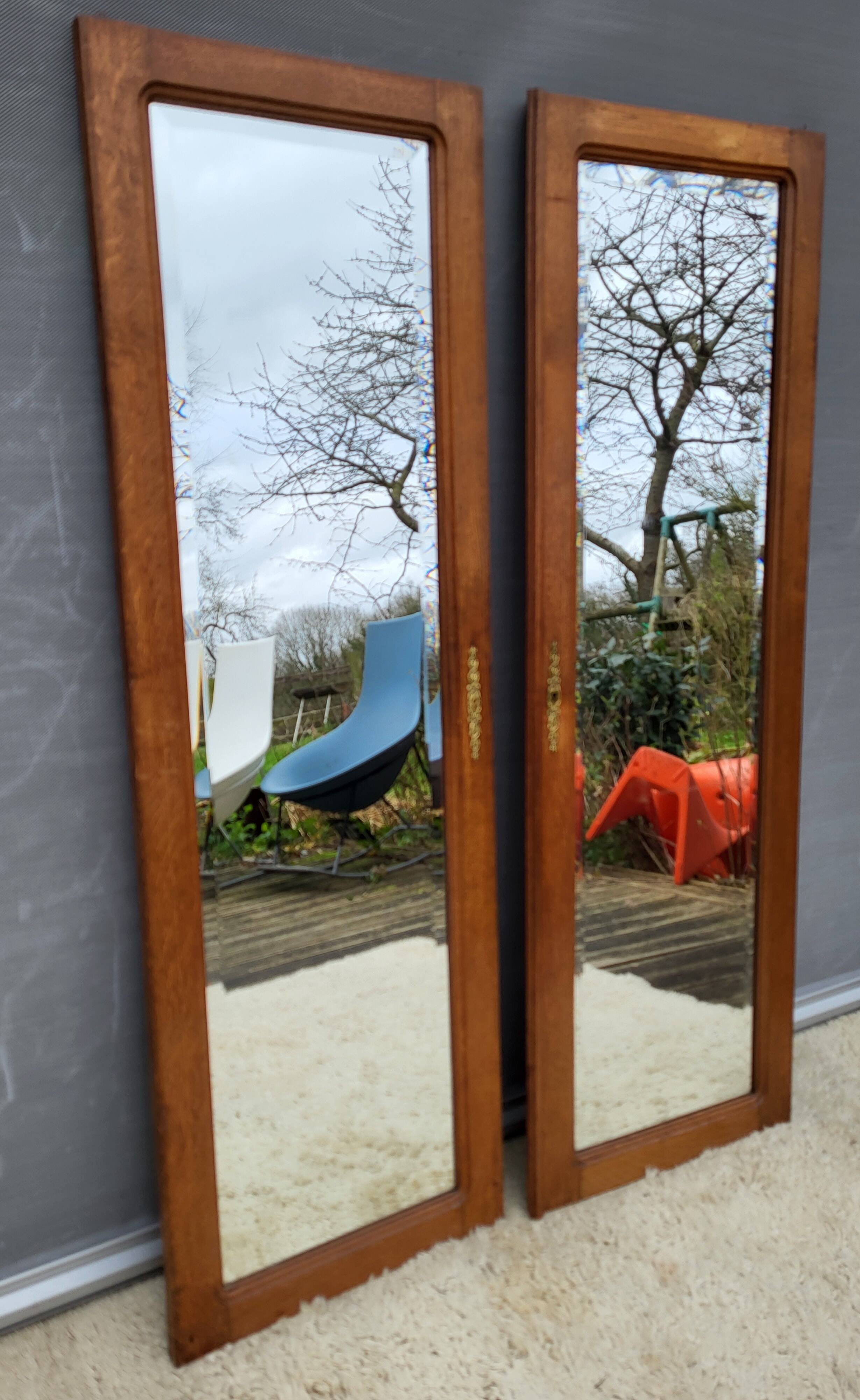 Paire miroirs de porte Art Déco
