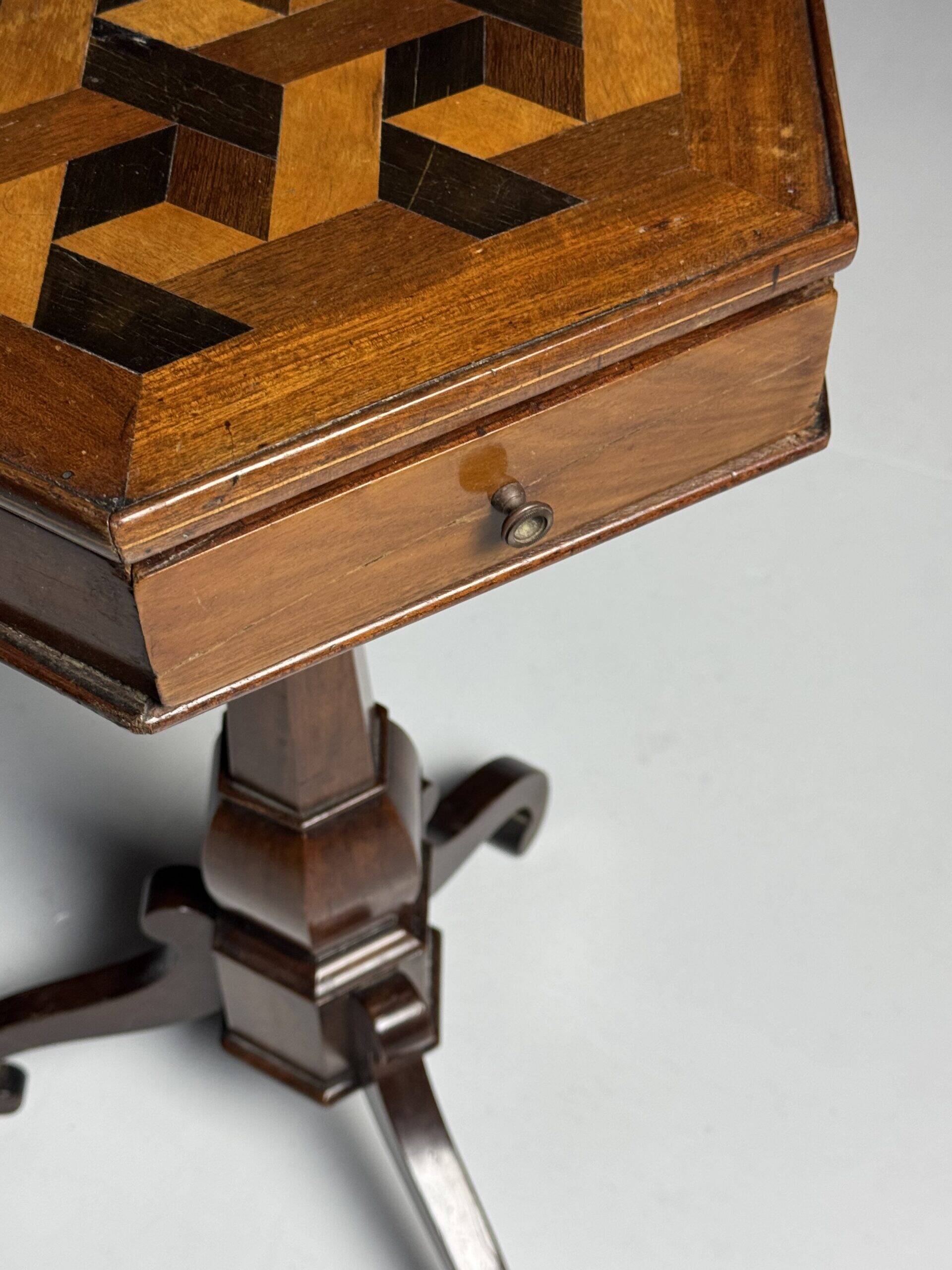 Marquetry side table ca. 1900