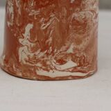 Marbled terracotta vase