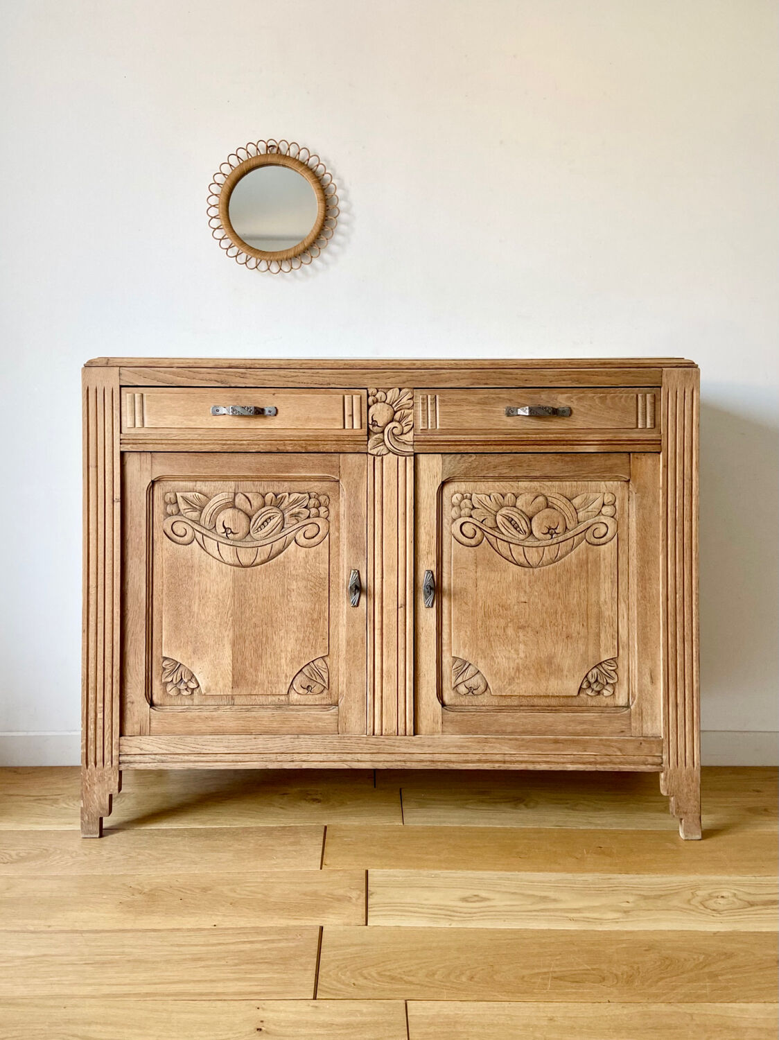 Buffet Art Déco en chêne massif