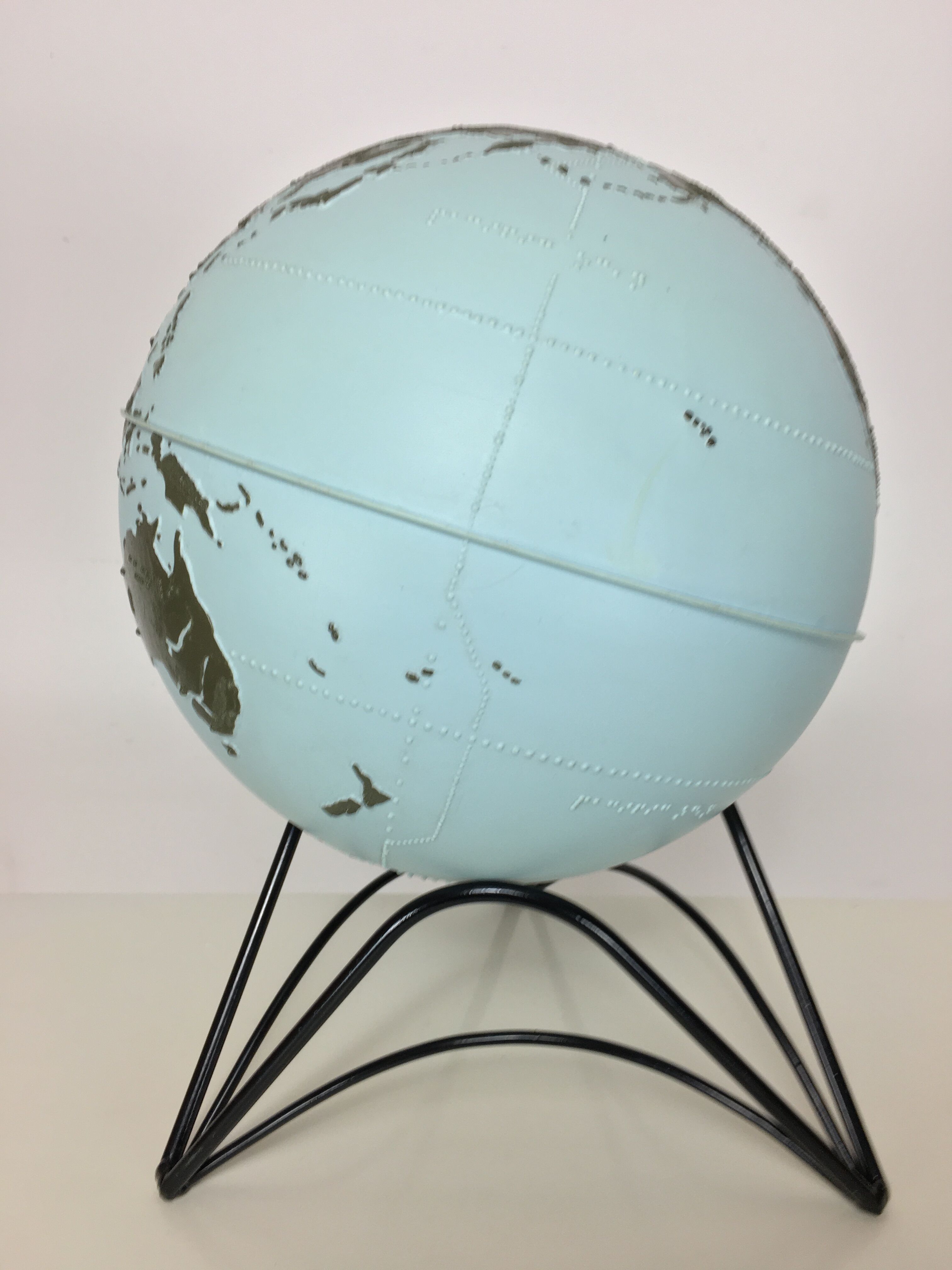 Earth globe in vintage Braille for the visually impaired