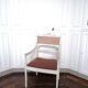 Fauteuil canné de style Louis XV bois laqué
