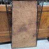 1930 art deco mirror in wrought iron with beveled glass