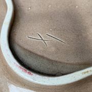 Large East German pottery bowl from the mid-century GDR by Strehla Keramik, 1960s.