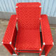 Fauteuil tissé en nylon rouge