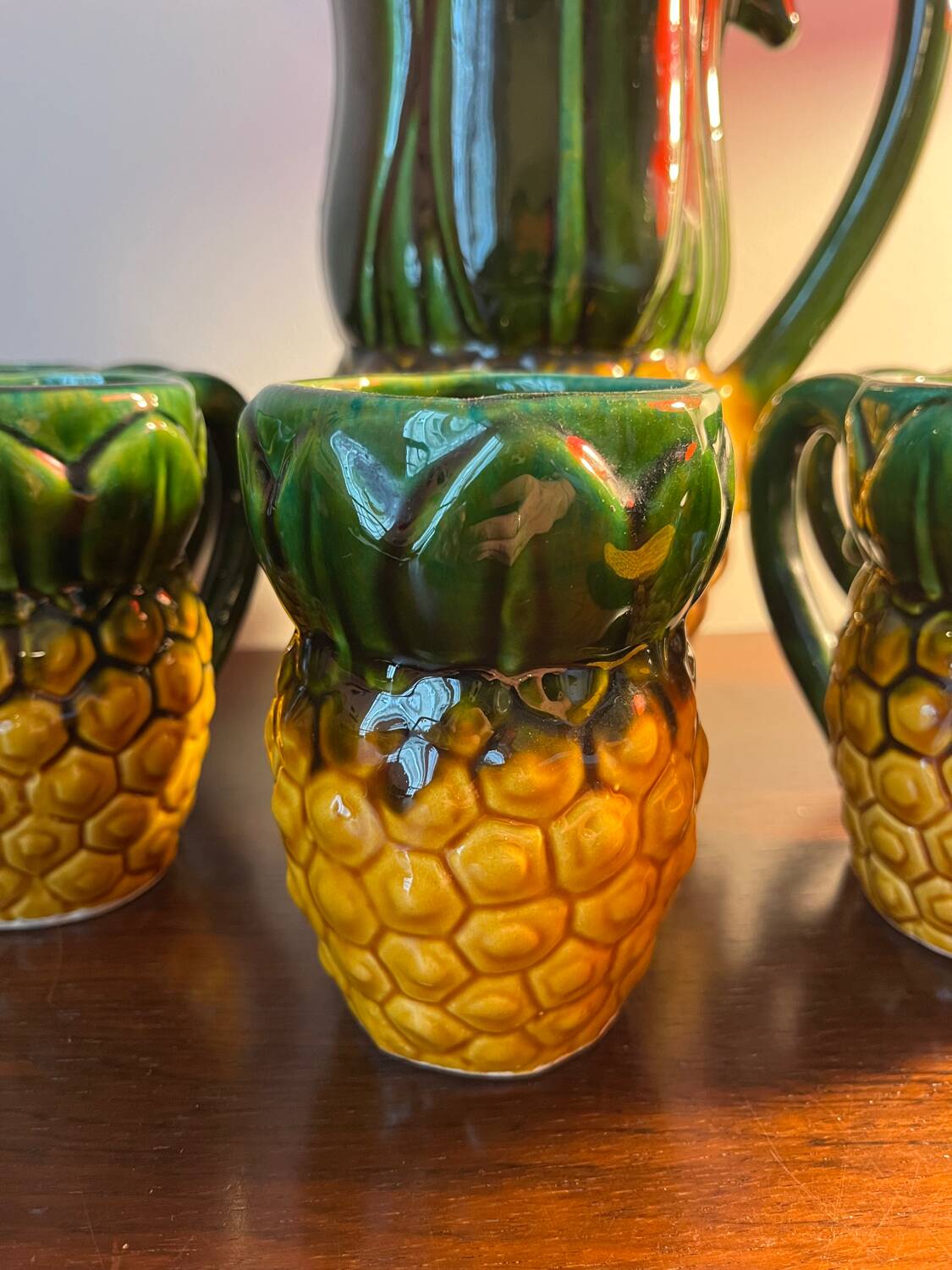 Porcelain and slip refreshment service, Vallauris circa 1940