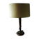 Plate table lamp, wooden, art deco