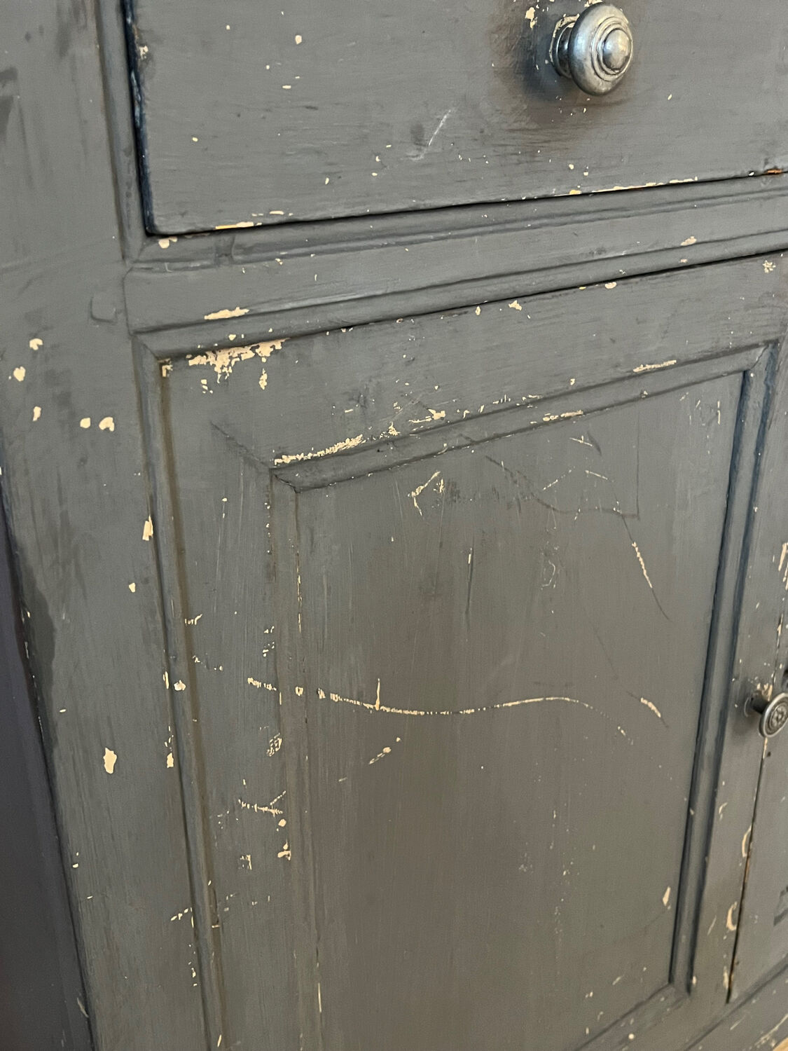 Slate blue Parisian buffet