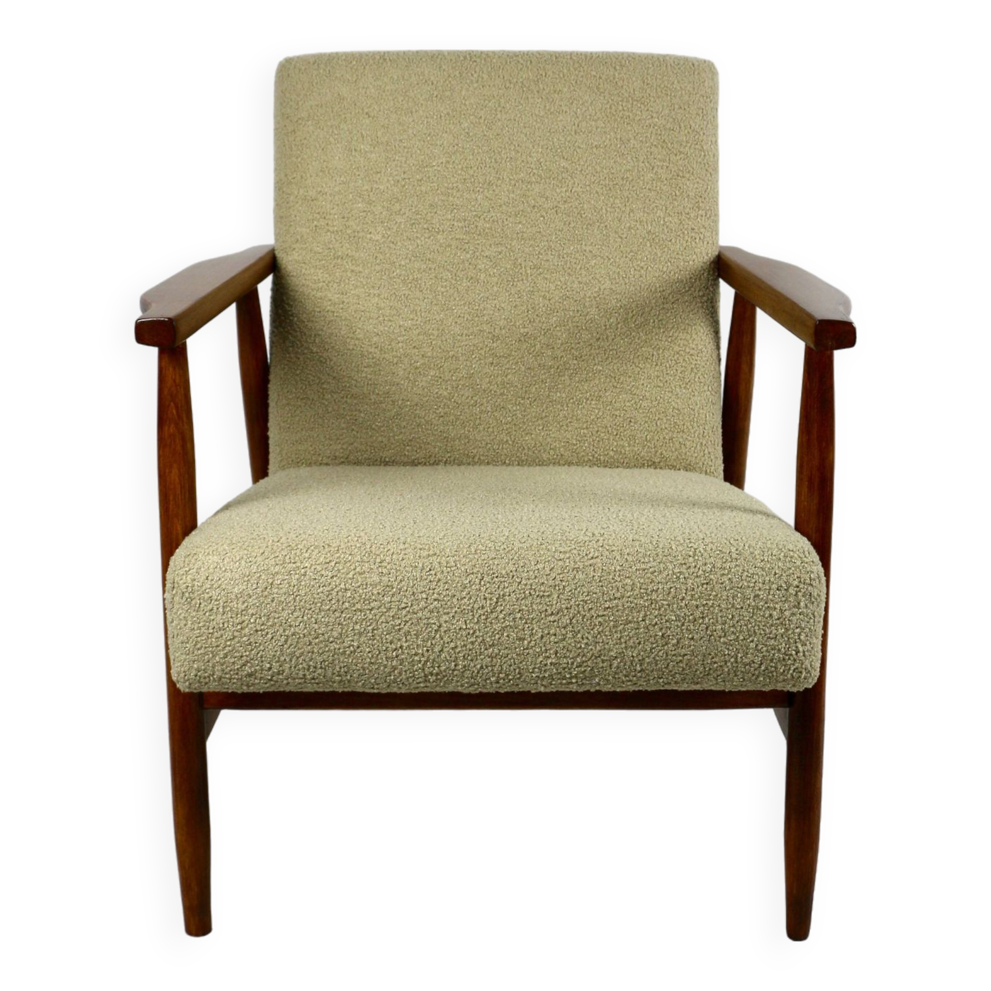 Vintage Beige Easy Boucle Chair, 1970s