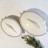 Service 7 pieces soup, dishes, saucer and ravine Sarreguemines Model Nobilis