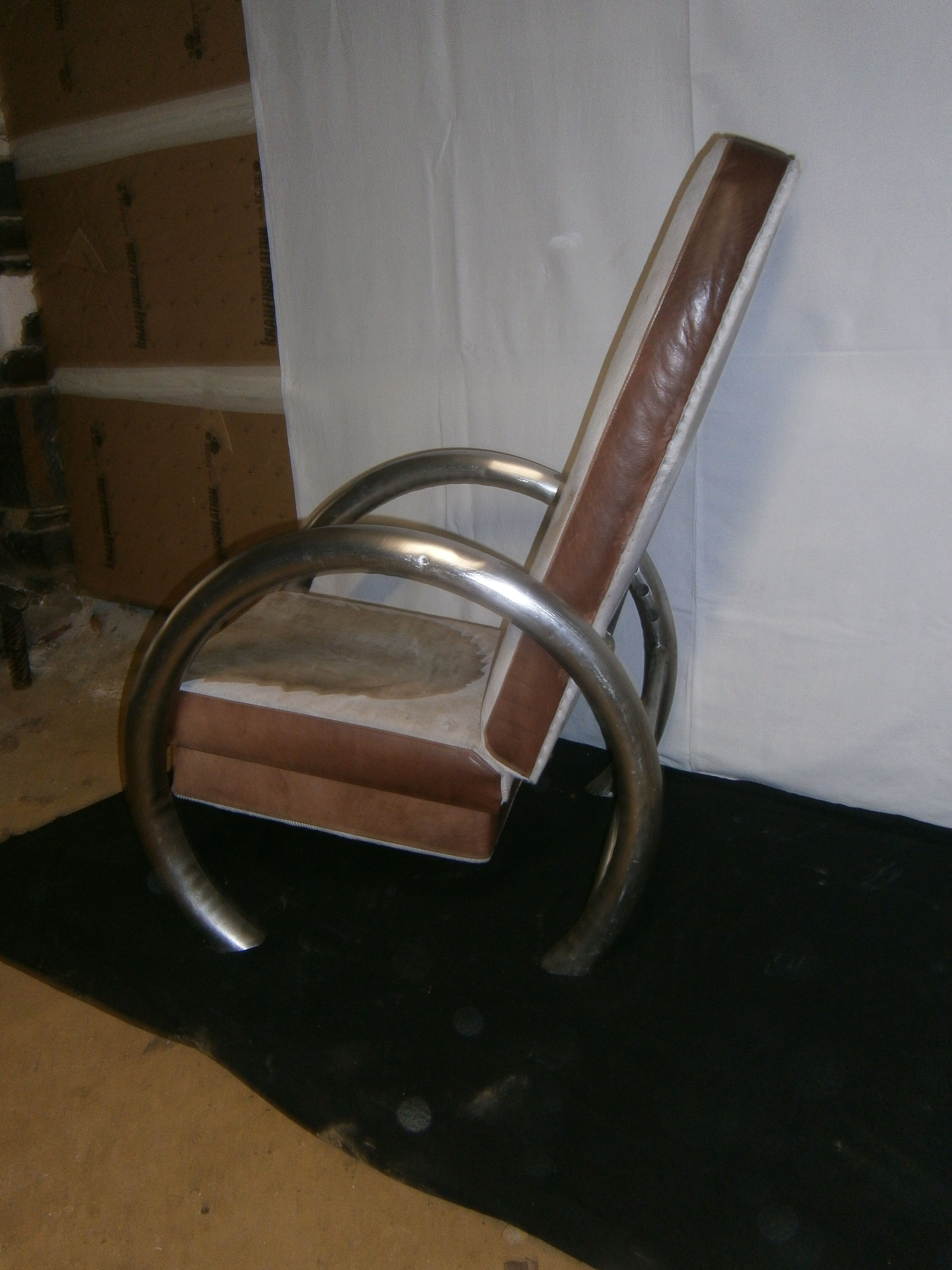 Steel armchair
