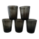 5 bubble glass water glasses
