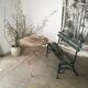 Garden bench foot cast iron art nouveau style