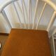 Pair of vintage wood and loop wool armchairs