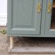 Renovated vintage sideboard with khaki paint – Haussmann chic & bohemian style