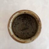 Vintage pyrite stoneware ball vase