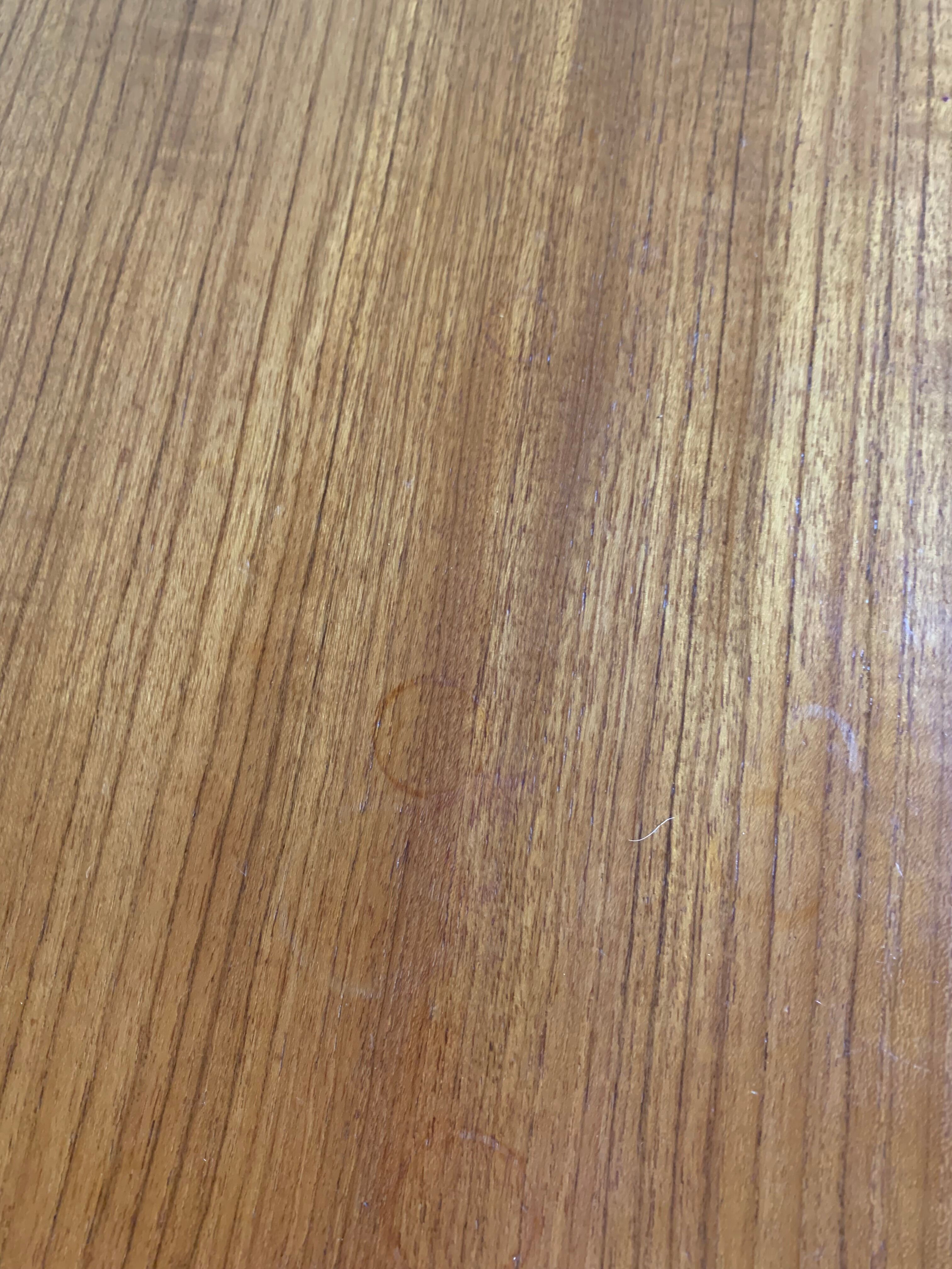 Vintage curved teak desk