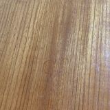 Vintage curved teak desk