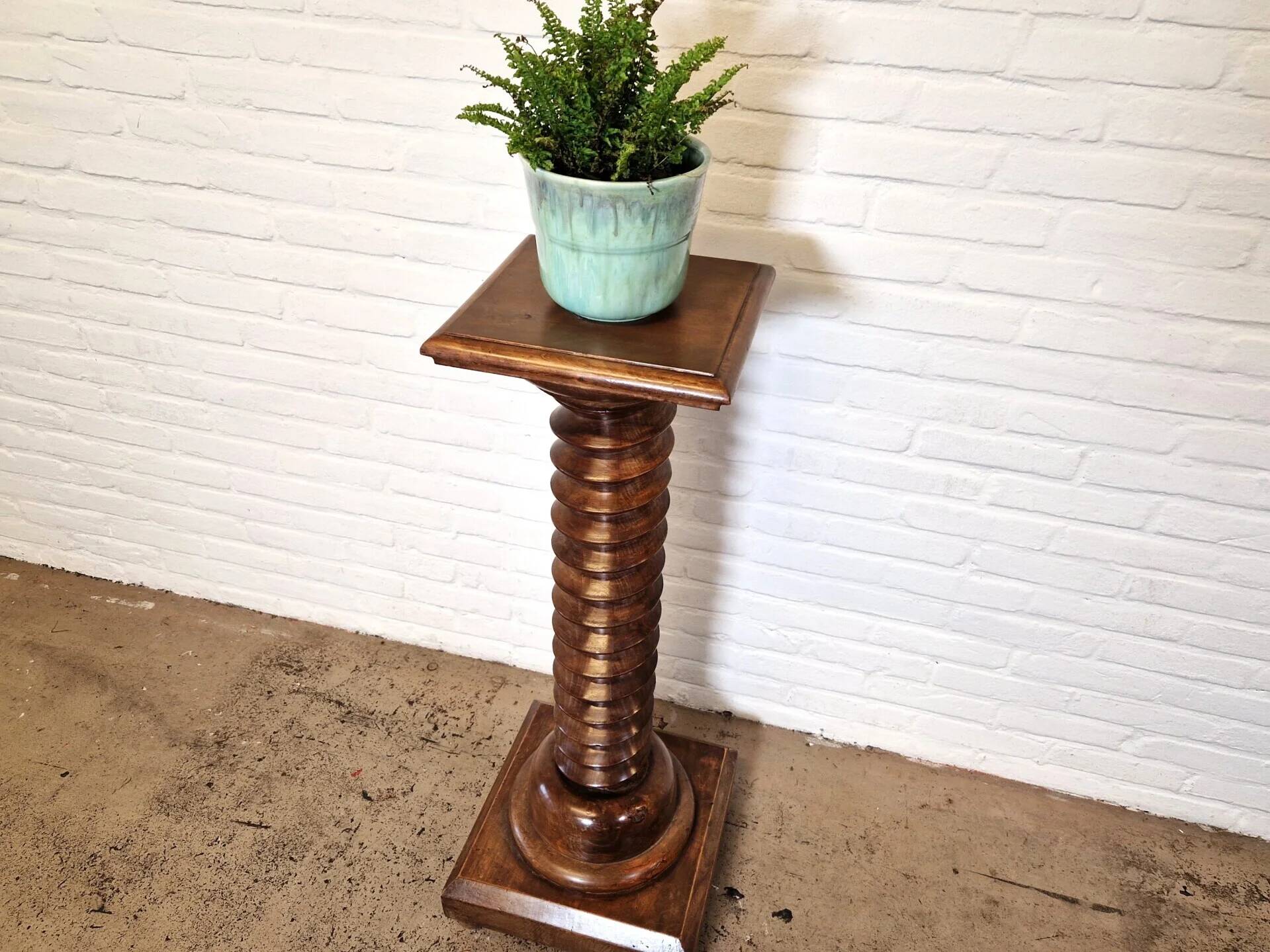 Antique wine press plant stand, France 1940s